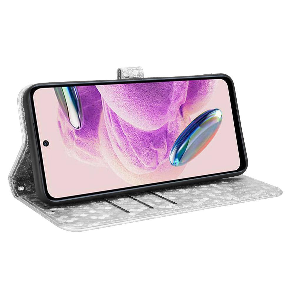 For Xiaomi Redmi Note 12S 4G Dot Imprinted Phone Stand Cover PU Leather Wallet Phone Case