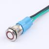 12mm Illuminated Metal Push Button Switch, 12V/24V, Dustproof, Industrial Certified.