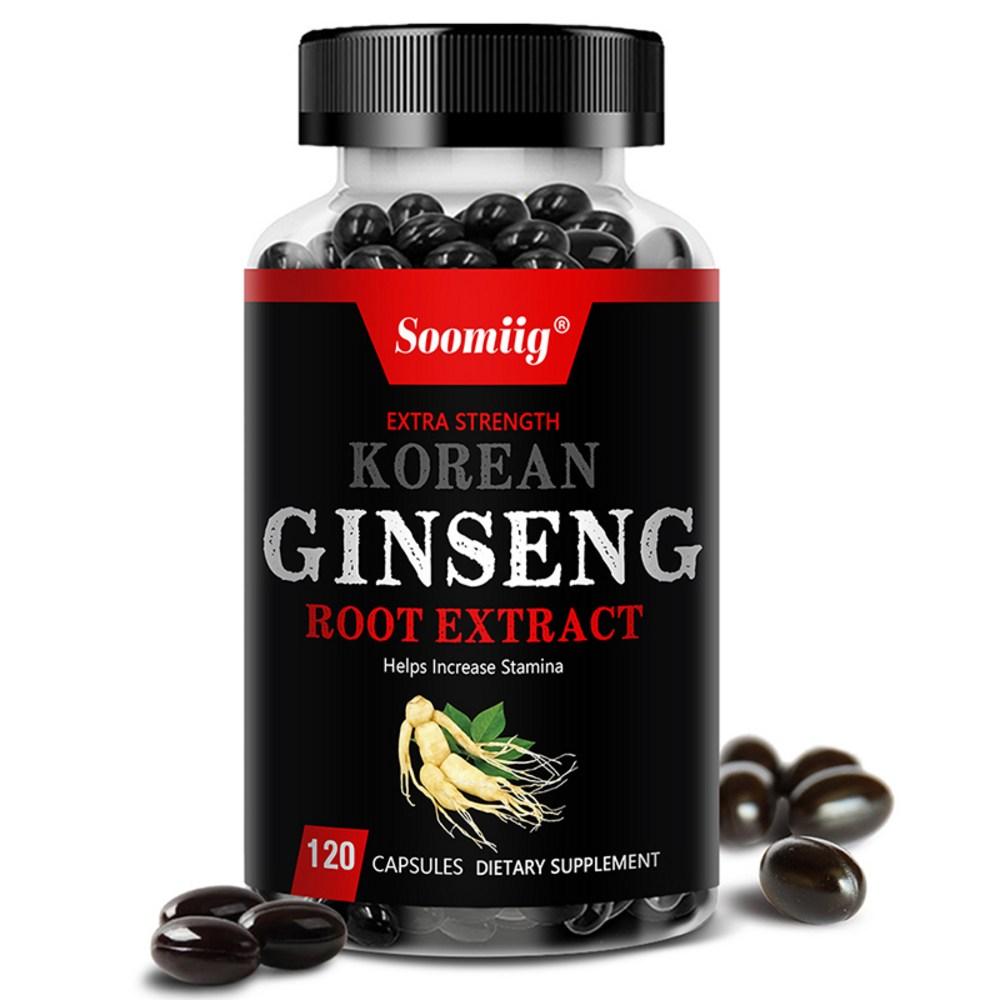 Powerful Korean Ginseng Vegetarian Capsules Suitable for Both Men and Women, Improving Energy, Endurance | 3 Pcs 120 Servings