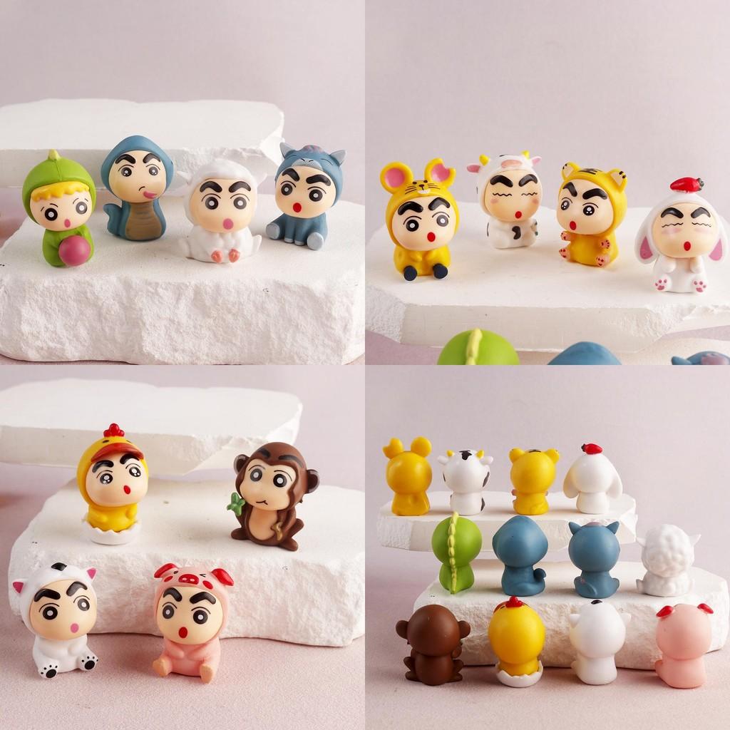 Crayon Chan Shin 12 Zodiac Animal Pvc Action Figures Model Toys Gift Decoration