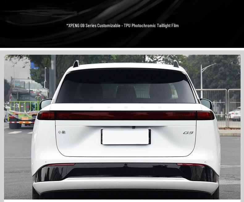 Xiaopeng G9/G3/P5 Black Warrior Smoked Headlight and Taillight TPU Film - Light-Controlled Color Changing