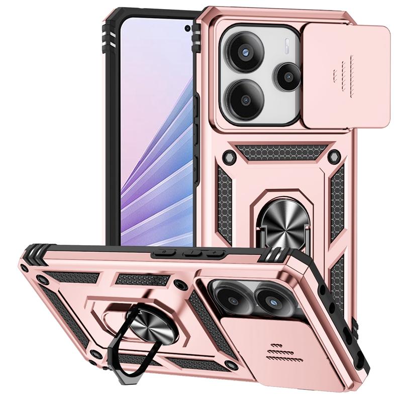 For Xiaomi Redmi Note 14 4G Case Ring Holder Armor Shockproof Coque For Redmy Note14 Note 14 Lens Protect Cover