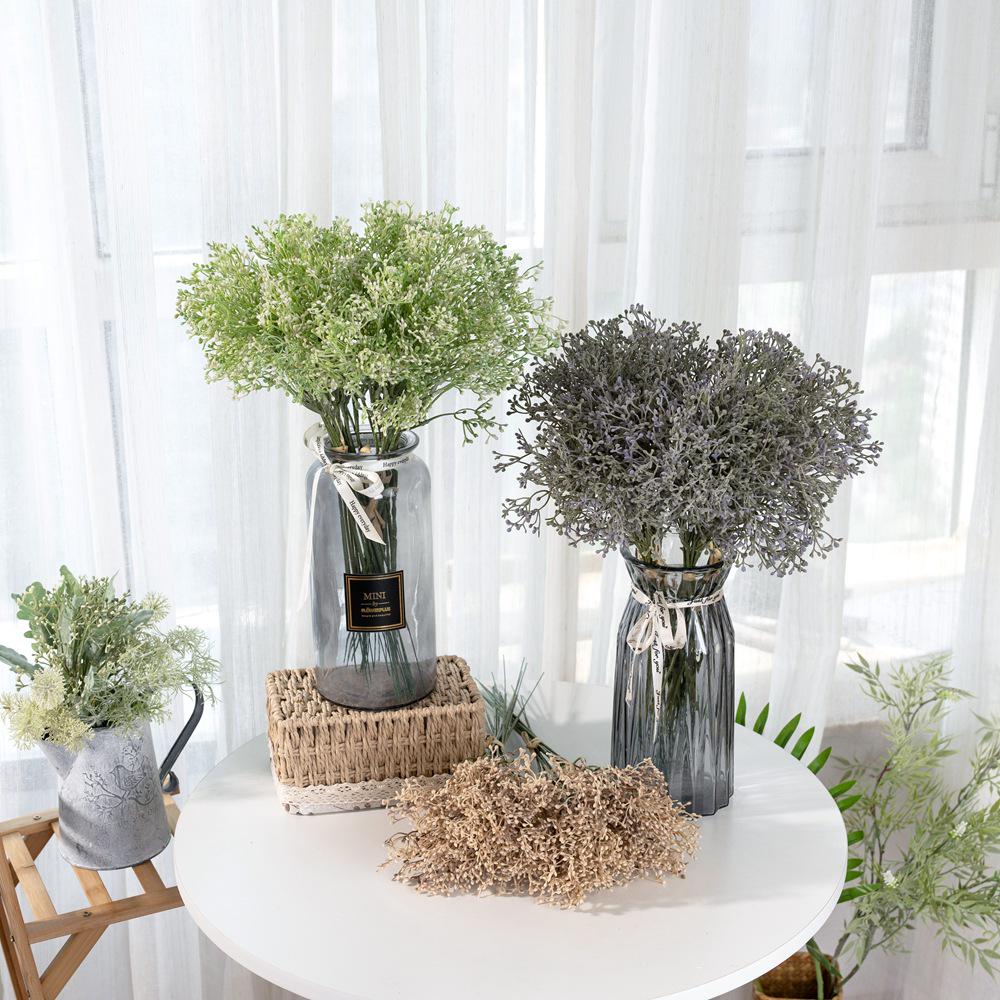 Gypsophila Bean with Grass Simulation Flower - Green Plant Decoration Handicraft, INS Style (YC1072)