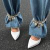 Personalized Metal Imitation Pearl Heart Chain  Foot Ankle Beach Party Jewelry For Women Girl Foot Bracelet Anklet Gifts