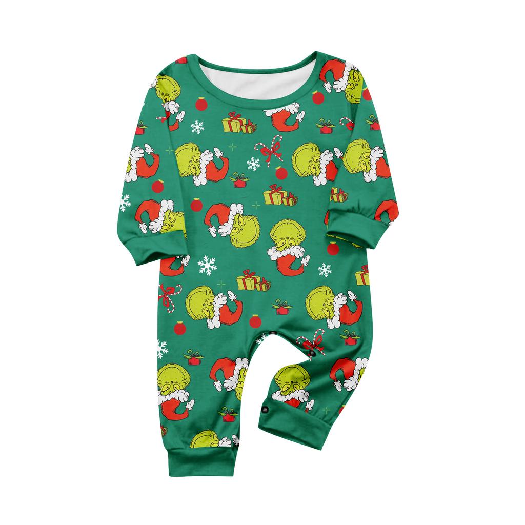 Zestaw piżamowy dla rodziny z nadrukiem świątecznym, ubrania domowe, zestaw rodzinny z długim rękawem, topem i spodniami
