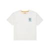 Logo Print Round Neck Short Sleeve T-Shirt Women Tops White A41VC-CM9