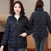 Winter Clothes Small Mother Clothes Short Thickened Down Cotton Clothes Medium Old Man Large Size Jacket Warm Stand-up Collar Cotton Clothes