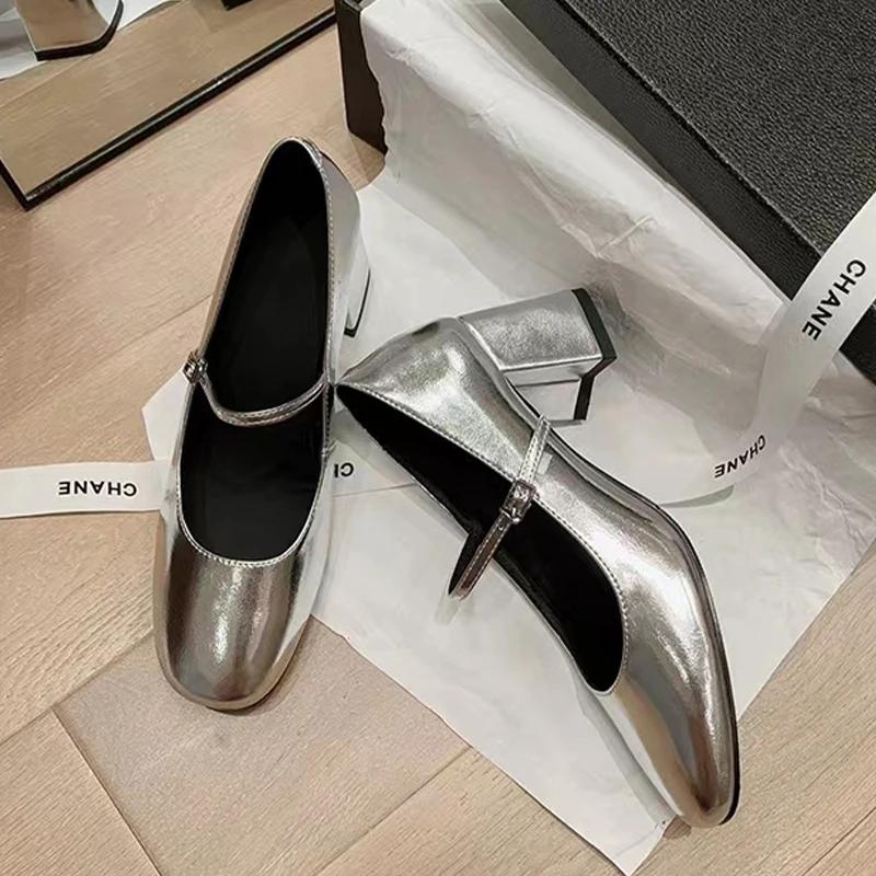 Fashion Mary Janes High Heels Shoes Women Sandals Summer Lolita Dress Shoes Fashion 2024 New Walking Pumps Brand Casual Mujer Zapatillas