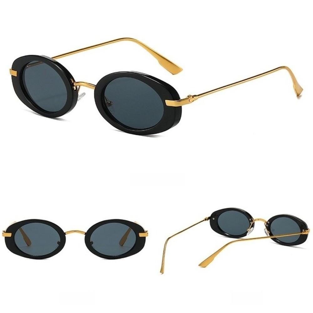 Classic Trendy Fashion Sunglasses Vintage UV Protection Sunglasses Retro Oval Sunglasses  Women Use