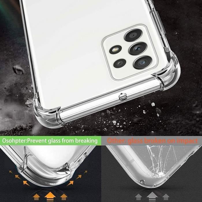 Coque de Protection pour Samsung A53 5G - PROSHOP - 4 coins renforcés en silicone Transparent