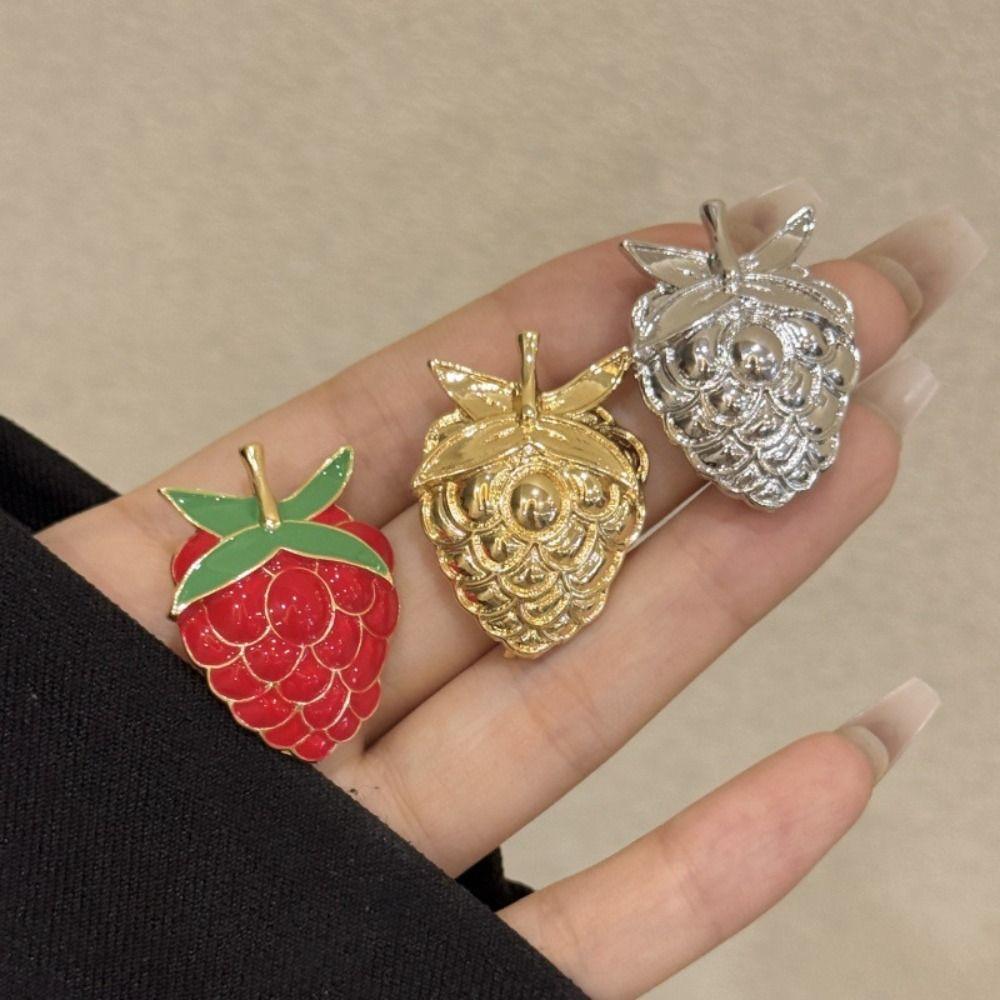 Jewelry Accessories Drip Oil Fruit Brooches Minority Design Vintage Collar Pin  Girls