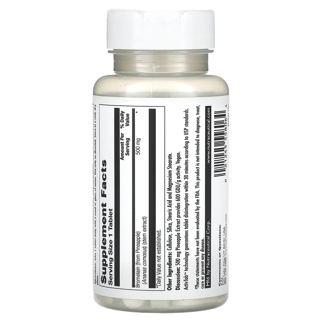 Bromelain, 500Mg, 60 Tablets