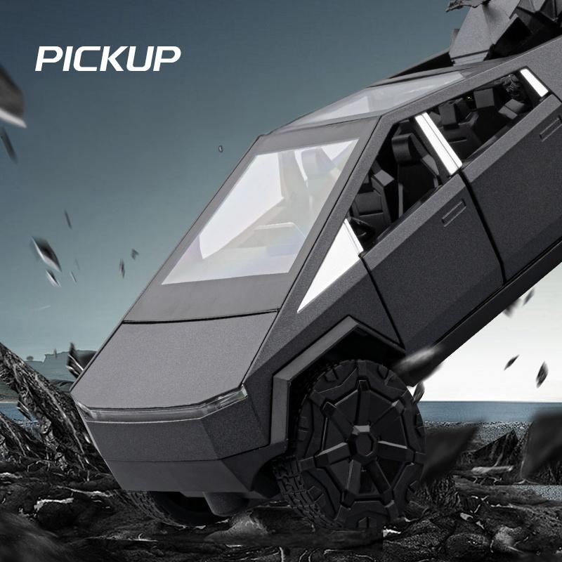 1/24 Tesla Cybertruck RC Car Off Road SUV Pickup Truck Alloy Die Cast Model Car Remote Control Car Gifts Competition Car Boys Toy Kids