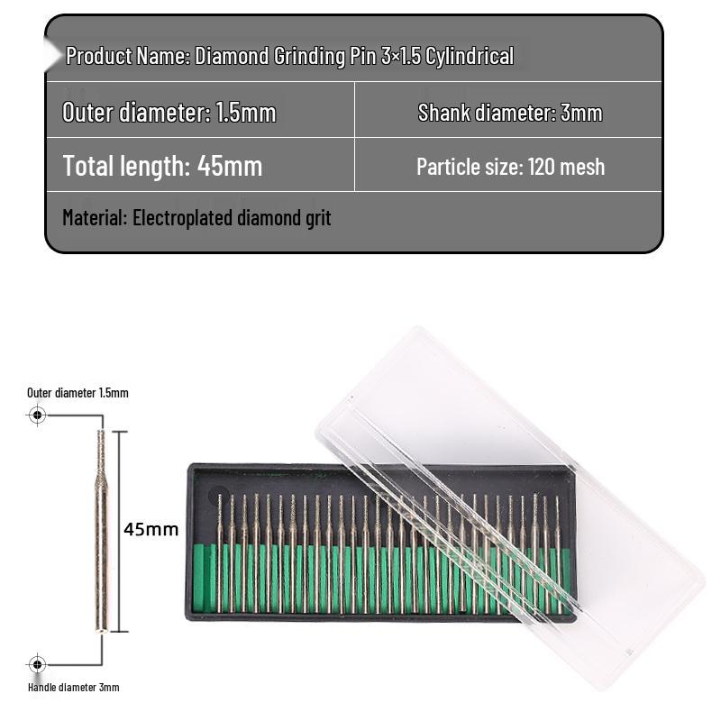 30-teiliges Diamant-Schleifkopf-Set für Jade-Schnitzerei