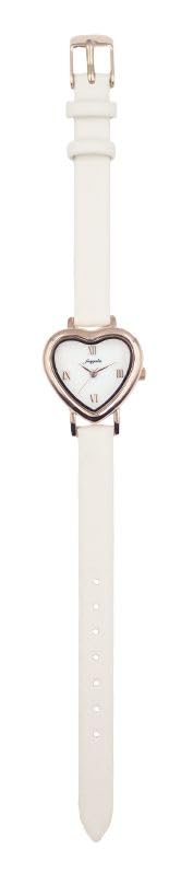 Fragola Heart Case Strap Watch White [Follow] N00124S-1 PG/WH Women's