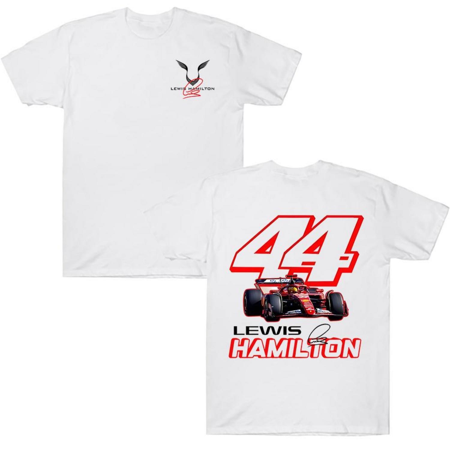 

Футболка Lewis Hamilton Racing 44 Женская Мужская Модная Хлопковая Удобная Новый Дизайн Спортивный Костюм Хай-стрит Одежда с Коротким Рукавом S чёрный