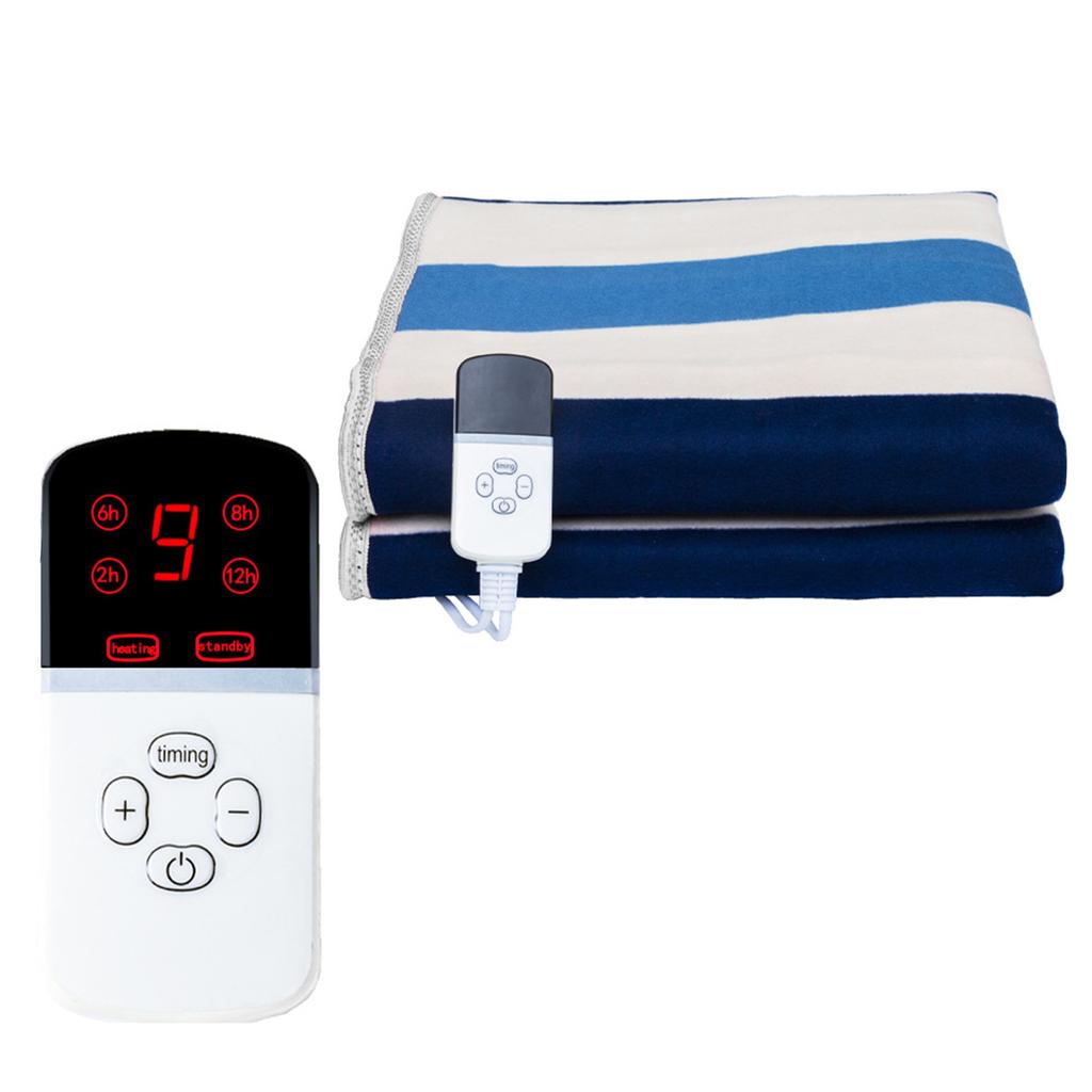 Buy Fleece Thermal Blanket Temperature Control Striped Electric