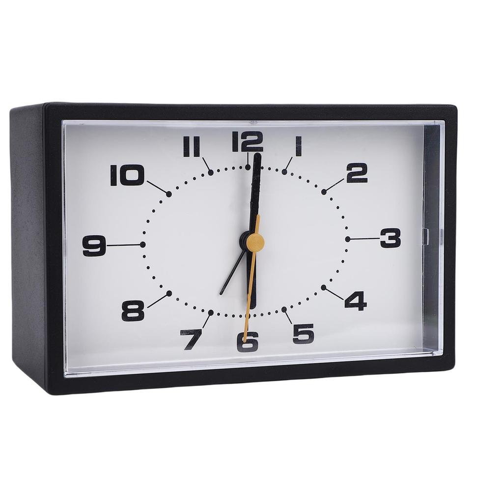 Analog Alarm Clock Quiet Battery Operated Plastic Minimalist Desk Analog Clock for Living Room Bedroom