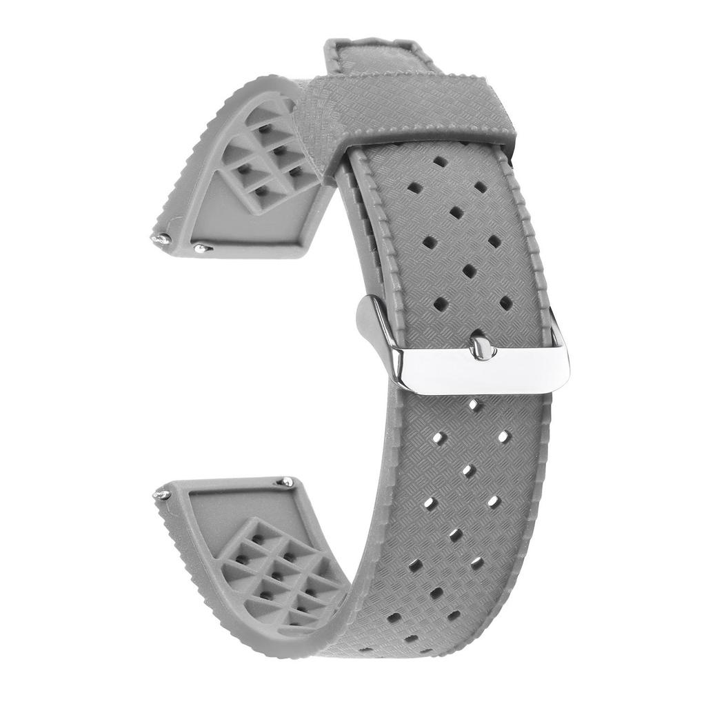 Breathable Silicone TPU Waterproof Sweatproof Unisex Watch Strap - Fits All Brands, 20/22mm