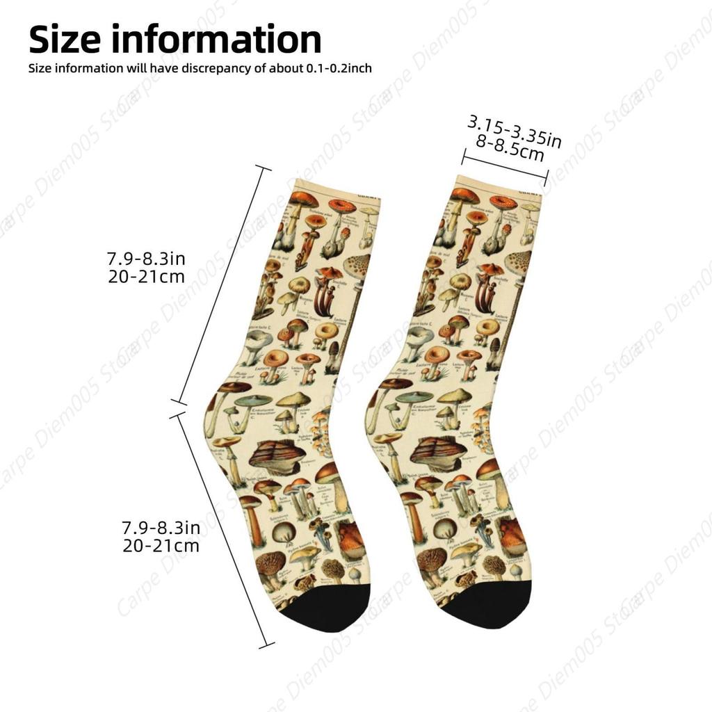 Mushrooms Mid-Calf Boot Socks Soft Breathable Crew Socks Novelty Sport Athletic Socks For Women Men