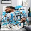 1PC Leo Messi Patterned Flannel Blanket Suitable For All Seasons for Home Decor Warmth and Comfort Gifts Holiday Present