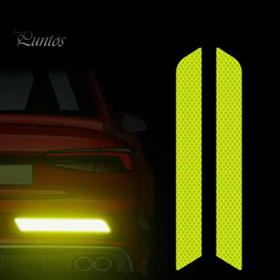 Car Sticker 1 Pair Reflective Strip Self-adhesive Strong Reflection Wear-resistant High Brightness Auto Accessories Scratch Resistant Warning