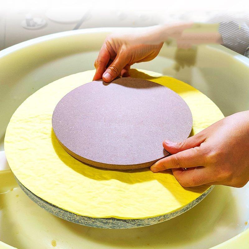 1 Pezzo Ruota da Tornio Tappetino Assorbente in Tessuto Asciugamano PVA Strumenti di Rifinitura Scultura Argilla Argilla da Tornio Tappetino Assorbente in Tessuto Diametro 30 cm