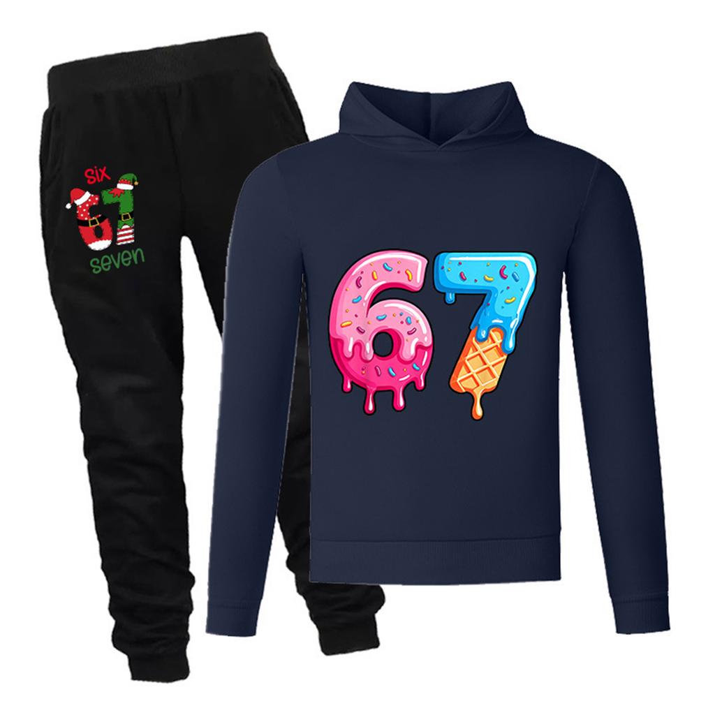 Set aus langärmeligem, locker sitzendem Kinderpullover mit Buchstabenprint