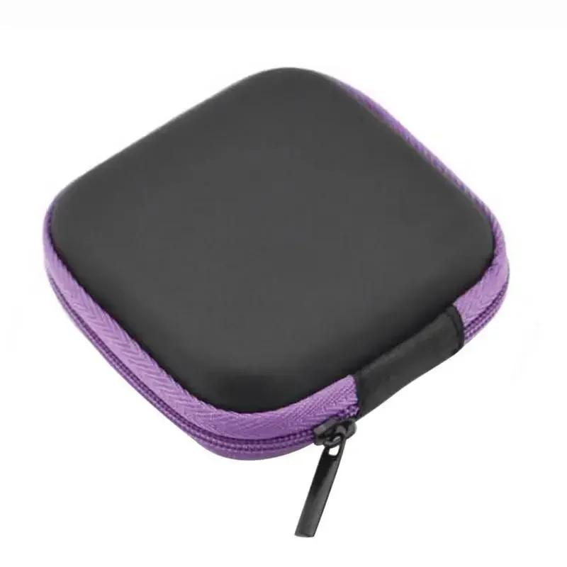 Minimalist Portable Pressure Resistant Headphone Bag Data Cable Storage Bag with Zipper Charger Data Cable Headphone Storage Bag