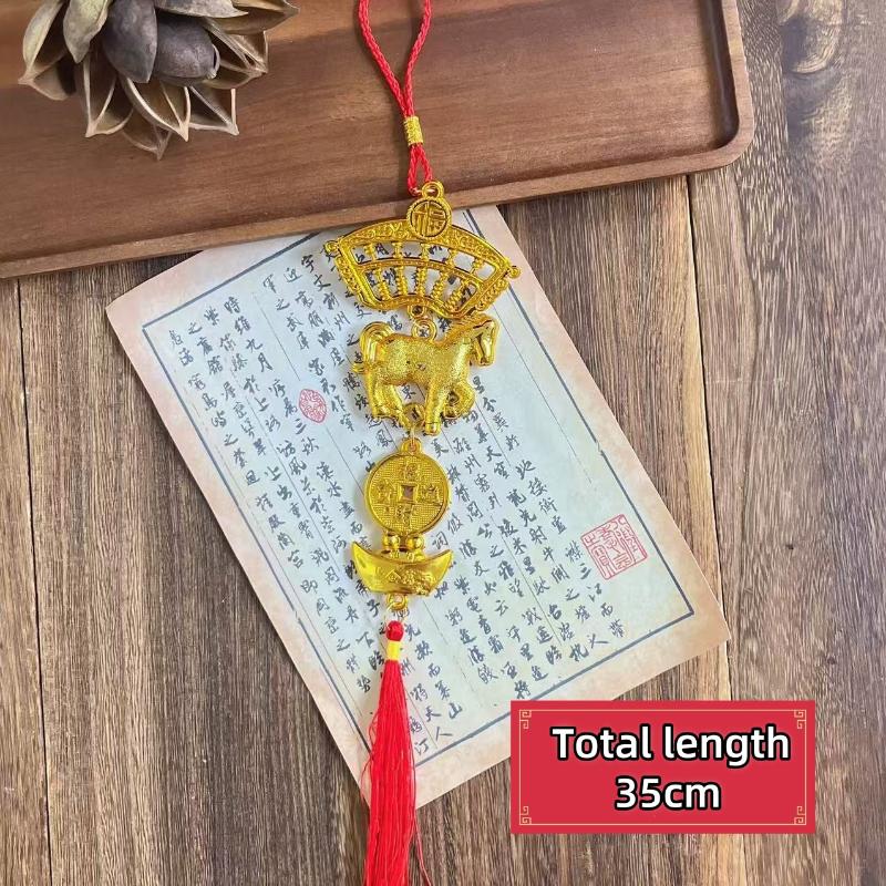 2026 New Year Lucky Decoration Year Of The Horse Wall Hanging Ornament Chinese Car Pendant Accessories Housewarming Gifts