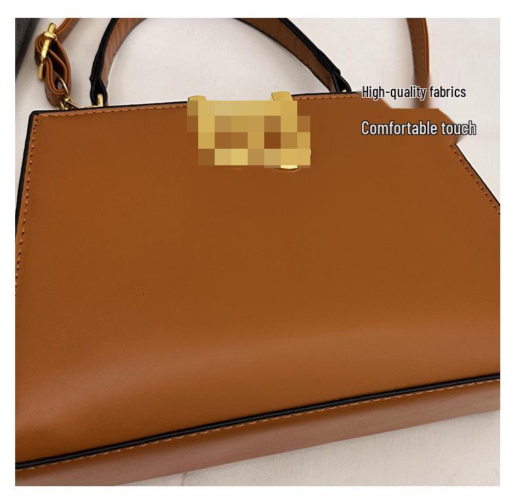 Kelly Bag: Elegant Retro Shoulder & Crossbody Handbag with Solid Color for Commuting