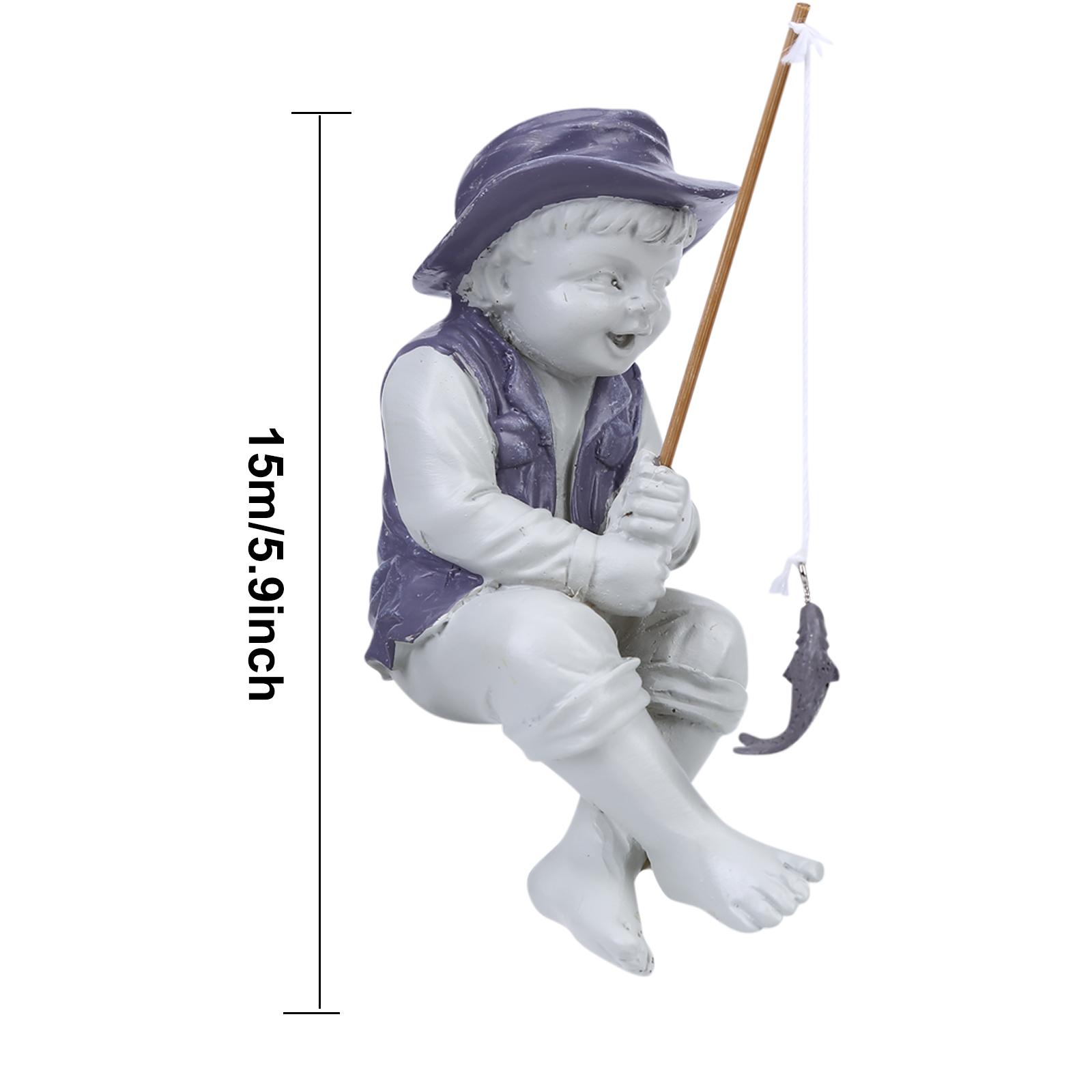 

Garden Statue Gone Fishing Boy Yard Ornaments Resin Fisherman Funny Lawn Sculpture Home Decoration Support Dropshipping 15*10cm