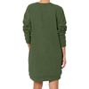 Women's Solid Color V-neck Top Long Sleeved Loose Top