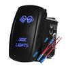 12V 24V Boat Trim Tabs Switch (ON)-OFF-(ON) Momentary Rocker Switch Waterproof Blue Light ON-OFF Toggle Switch With Harness Switches4