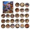 Christmas Arrival Calendar Birth Scene Acrylic 2D Flat Pendant 24-Day Countdown Box Multifunctional Holiday Decoration for Kids Family Friends