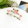 Sweet Fruit Heart-shaped Printed Grab Clip Shark Clip Simple and Fresh Semi-tied Hair Clip and Hair Accessory