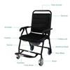 Commode Chair with Wheels Thickened Cushion Foldable Commode Wheelchair with Bucket for Home Elderly