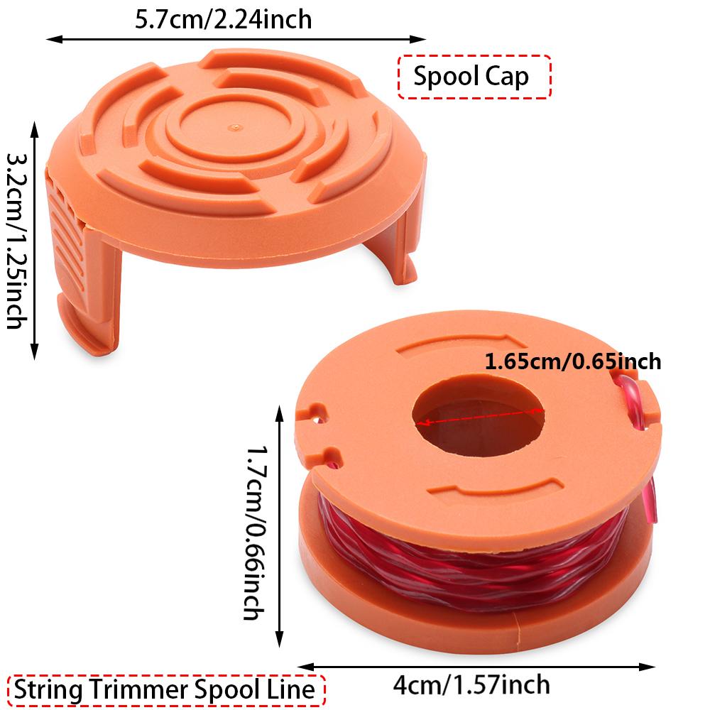 2pcs Durable Compatible Refills Spool Cap with Worx WA0010 Worx Replacement Spools Trimmer Line