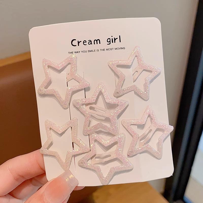 6/10pcs Y2k Mini Star Side BB Cute Hair Clip Korean Candy Colorful Dopamine Baby Headwear Girl Hair Pin Bangs Clip Kid Headwear