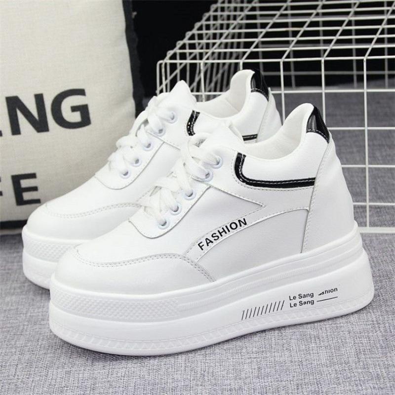 

Trendy Vulcanized Women s Shoes 2026 New Versatile Interior Height Increasing Anti Slip Sports and Leisure Women s Shoes Sneaker 35 белый