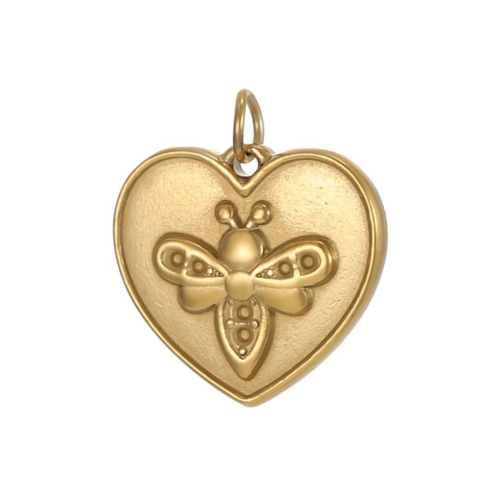 CARLIDANA Trendy 3D Spaceman Astronaut Pendant Space Themed Gold Plated DIY Accessories Stainless Steel Moon Heart Jewelry Charm