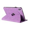For iPad Mini (2024)/(2021) Case Rotating Stand Solid Color PU Leather Tablet Cover