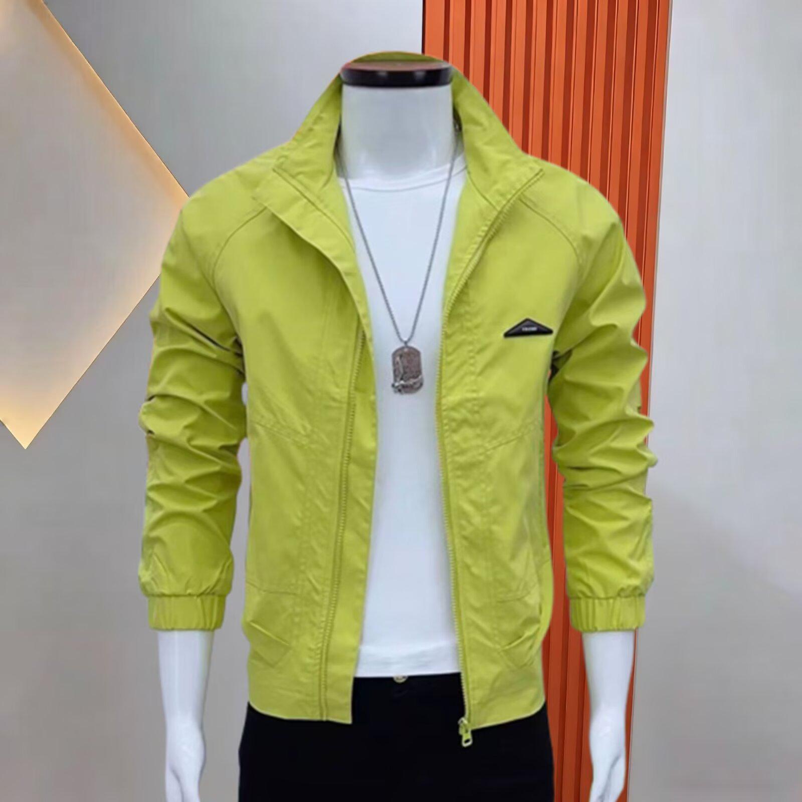 Men s Trendy Spring Stand Collar Jacket – Versatile Korean Style Workwear 3XL