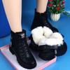 Mode 2024 Zacht Leer Warm Comfortabel Korte Laarzen Platform Sneeuwlaarzen Britse Stijl Winter Casual Katoenen Schoenen Botas Mujer Tênis
