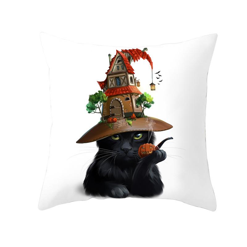 New Halloween Pumpkin Pillow Cover Home Peach Skin Home Decoration Supplies Cushion Waist Pillow Cover