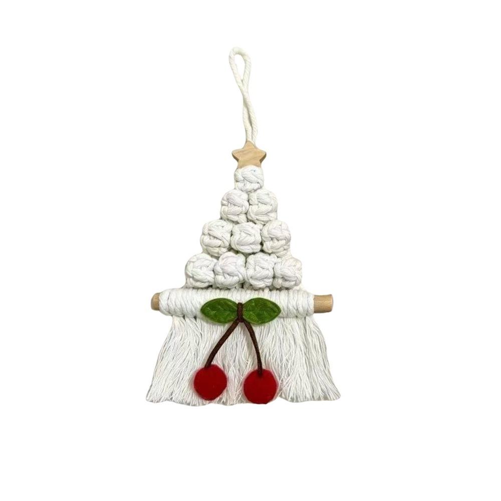 Cotton Xmas Tree Hanging Pendant Hand Woven Christmas Door Hanging Home Christmas Decor