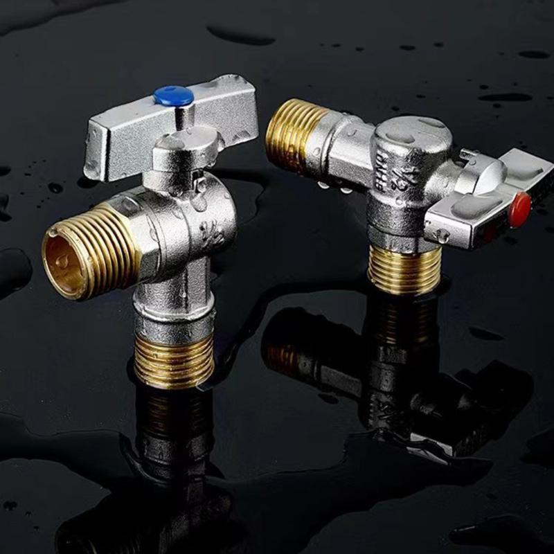 Zawory odcinające wodę z uchwytem Zawory regulacji przepływu wody Zawory kątowe stopowe ciepłej/zimnej wody Akcesoria łazienkowe