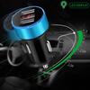 Dual Ports 3.1A USB Car Phone Charger 12V/24V Digital LED