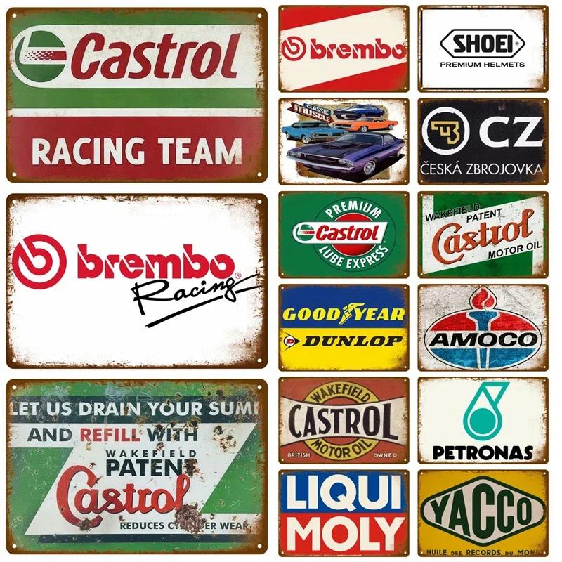 Retro Motor Oil Gas Tire Závodní plechová cedule Plakát Železné pláty Plechová cedule Garáž Bar Hospoda Klub Muž Jeskyně Dekor domova Nástěnná dekorace Umění