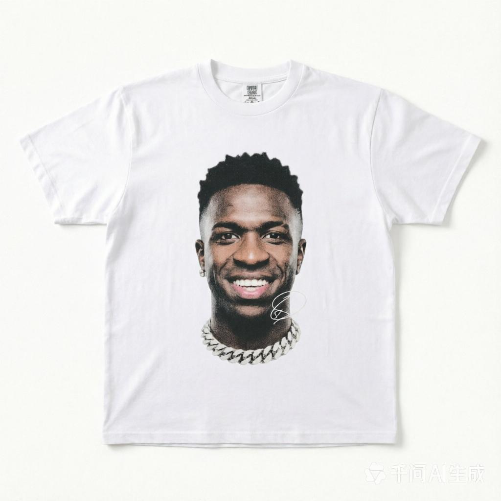 Vinicius Junior Graphic Tee – Football Autographed Streetwear Shirt – Premium Cotton Unisex T-shirt